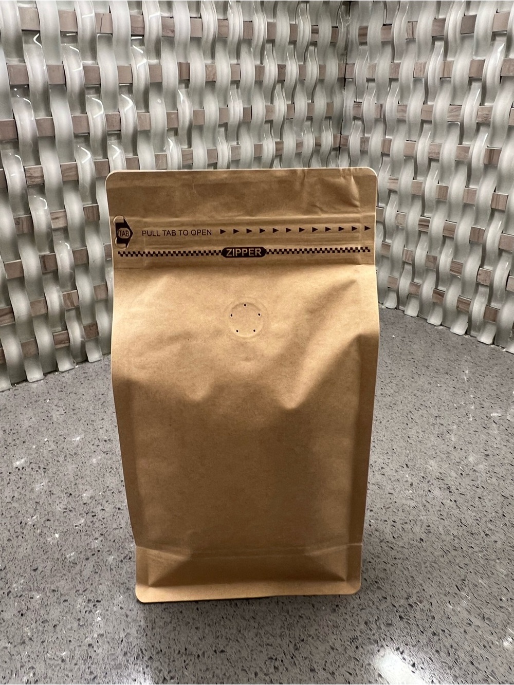 New package of medium roasted Starbucks coffee beans 9”x5”x3”